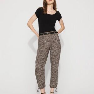 White House Black Market Leopard Print Cropped Pants